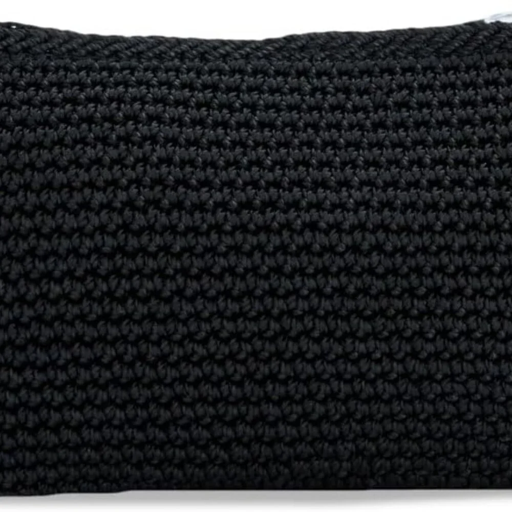Essential Pouch Leather Women Recycled Polyester Lined Vegan Black